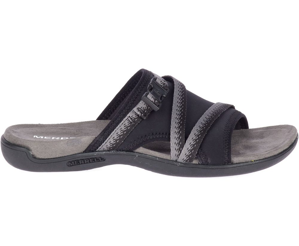 Merrell Sandaler Dame - District Muri Slide - Sort/Grå - JEB769854
